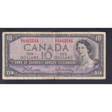 1954 $10 Dollars - Fine - Beattie Rasminsky - Préfixe S/V