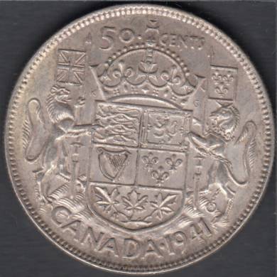 1941 Narrow Date - VF - Canada 50 Cents