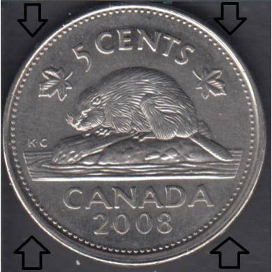 2008 - Off Center - Canada 5 Cents