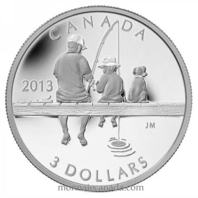 2013 - Fine Silver Coin - Fishing $3