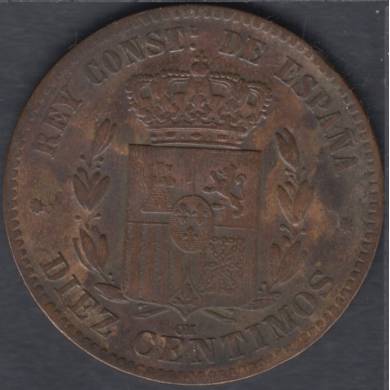 1878 OM - 10 Centimos - Espagne