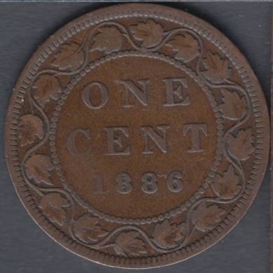 1886 - VG - Obverse #2 - Canada Large Cent