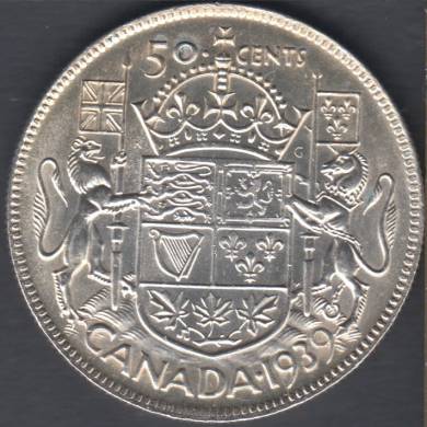 1939 - AU/UNC - Canada 50 Cents