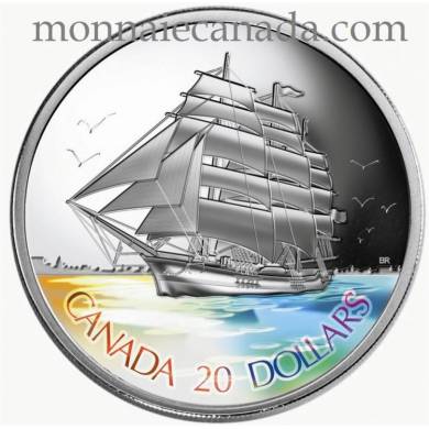 2005 - $20 Fine Silver Coin Tall Ships Three-Masted Ship Hologram - Tax Exempt