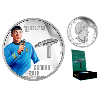 2016 - $10 - 1/2 oz en argent pur  quipage de Star TrekMC - Spock