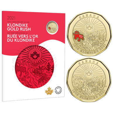 2021 - Carte de collection de pièces-souvenirs commémoratives – 125e anniversaire de la ruée vers l'or du Klondike
