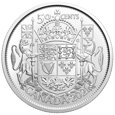 2021 - B.Unc - 100e anniversaire des armoiries du Canada - Canada 50 Cents