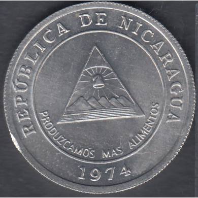 1974 - 5 Centavos - B. Unc - Nicaragua