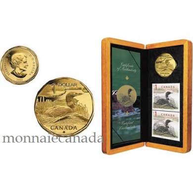 2004 -  $1 The Elusive Loon Stamp and Coin Set Limited-Edition