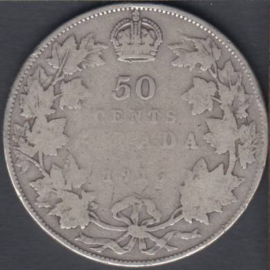1916 - Good - Rim Nick - Canada 50 Cents