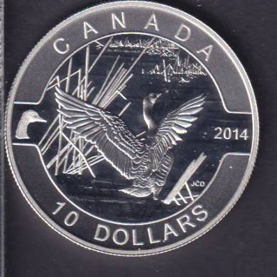 2014 - $10 - 1/2 oz. Fine Silver Coin - O Canada - Canada Goose