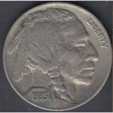 1935 - VF/EF - Indian Head - 5 Cents
