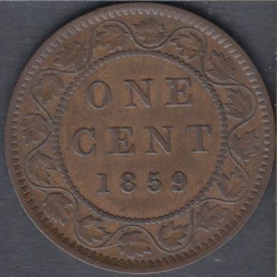 1859 - F/VF - N9 DP2 - Canada Large Cent