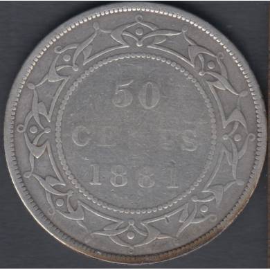 1881 - VG - 50 Cents - Terre Neuve
