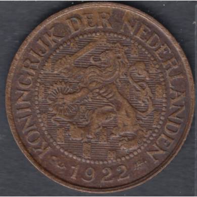 1922 - 1 Cent - Netherlands