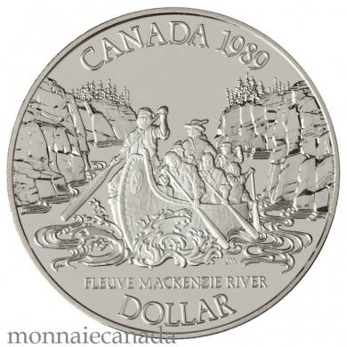 1989 Silver Dollar Proof - Mackenzie River Bicentennial