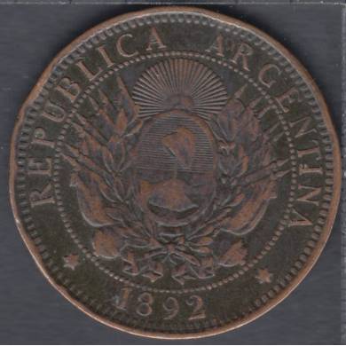 1892 - 2 Centavos - Argentina