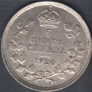 1920 - AU/UNC - Canada 5 Cents