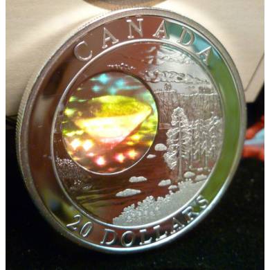 2005 - $20 Fine Silver - Diamonds Double Image Hologram - No Tax
