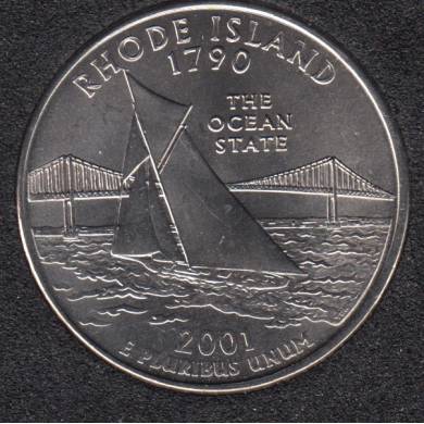 2001 P - Rhode Island - 25 Cents