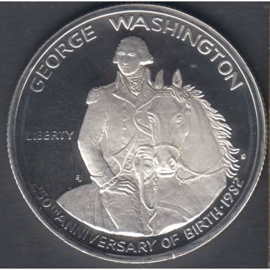 1982 S - Proof - Georges Washington 250th Anniversary of Birth - 50 Cents