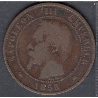 1855 K - 10 Centimes - France