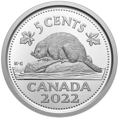 2022 - Proof - Argent Fin - Canada 5 Cents