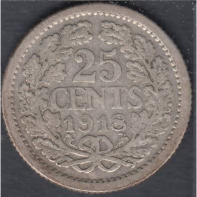 1918 - 25 Cents - Pays Bas