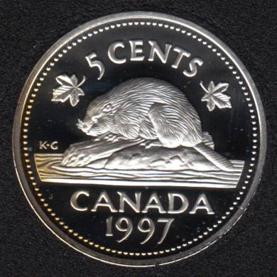 1997 - Proof - Argent - Canada 5 Cents
