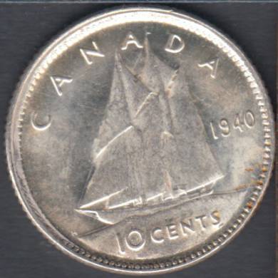 1940 - AU - Rotated Dies - Canada 10 Cents