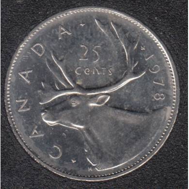 1978 - B.Unc - Small Denticles - Canada 25 Cents