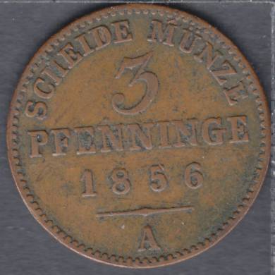 1856 A - 3 Pfenninge - Prussia States - Allemagne