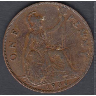 1936 - 1 Penny - Stained - Great Britain