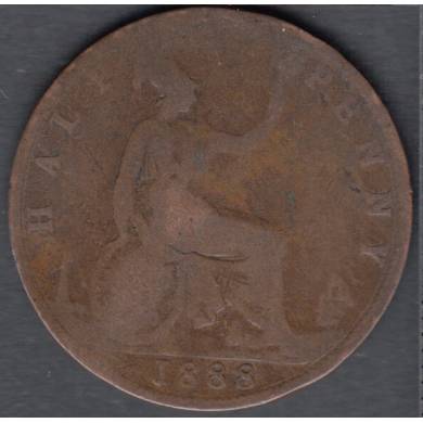 1888 - 1/2 Penny - Bent - Great Britain