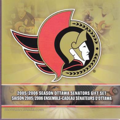 2005 2006 Saison Senateurs Ottawa - 25 cents Coloré - Ensemble Cadeau