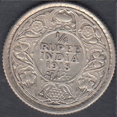1918 - 1/4 Rupee - Inde Britannique