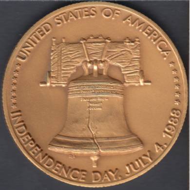Serge Huard - 1988 - U.S. Independence Day - Plaqu Or - Dollar de Commerce