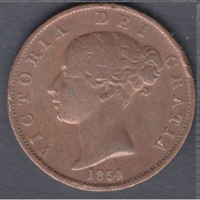 1854 - Half Penny - Great Britain