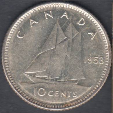 1953 - SF - EF/AU - Canada 10 Cents