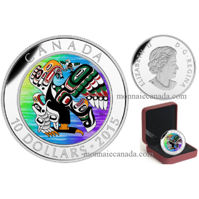 2015 - $10 - 1/2 oz. Fine Silver Hologram Coin - First Nations Art: Mother Feeding Baby
