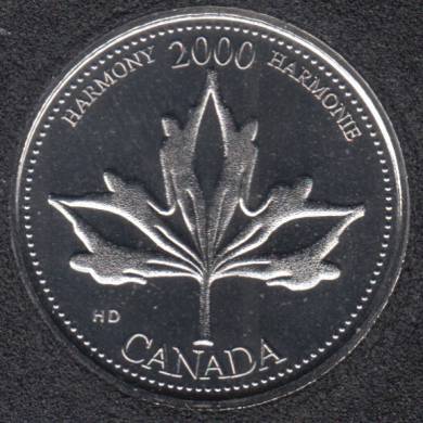 2000 - #6 B.Unc - Harmonie - Canada 25 Cents