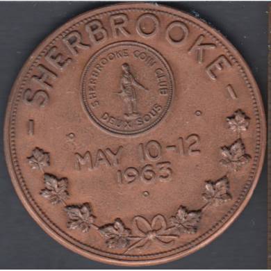 Province of Quebec Numismatis Association - Sherbrooke Coin Club - 1963 - 2nd Expo. - Medal
