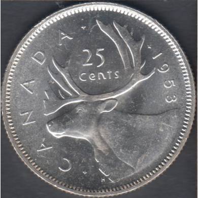 1953 - SF SD - Rotated Dies - Canada 25 Cents