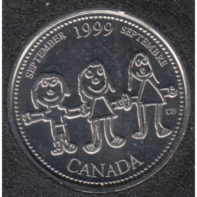 1999 - #9 B.Unc - Septembre - Canada 25 Cents