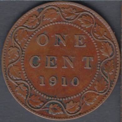 1910 - Fine - Canada Large Cent