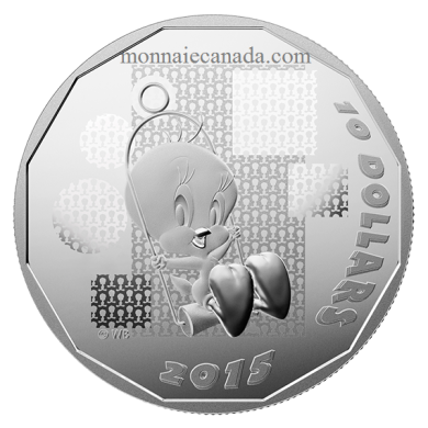2015 - $10 - 1/2 oz en argent fin – Looney TunesMC •  Titi