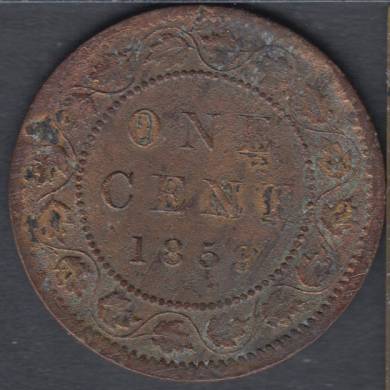 1859 - Damaged - N9 - Canada Large Cent