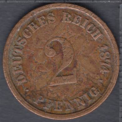 1874 A - 2 Pfennig - Germany
