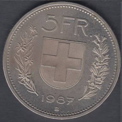 1987 B - 5 Francs - Switzerland