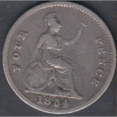 1854 - 4 Pence (Groat) - Double 5 - Great Britain
